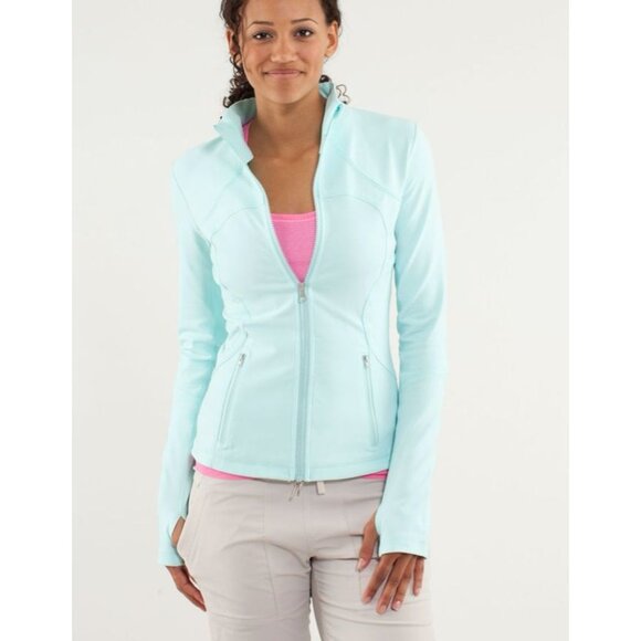 Lululemon Forme Jacket Aquamarine Blue Full Zip Size 4 - Picture 1 of 6